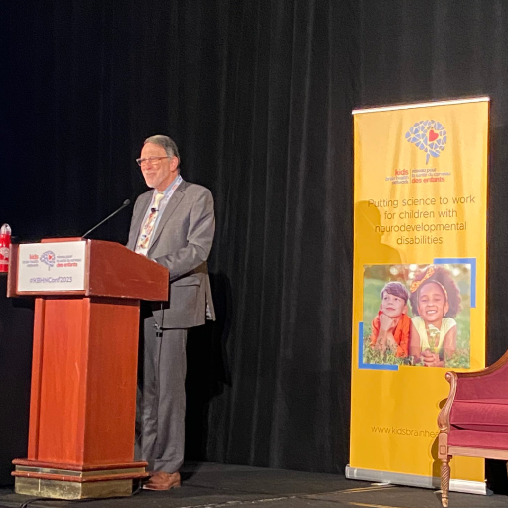 Dr. Peter Rosenbaum takes the stage to present his keynote presentation, “Childhood Disability in the 21st Century: Can We Create a Canadian Model for the World?”. 